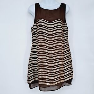Soft Surroundings Brown‎ Copper Sequin Dress Size Medium